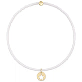 Hope Classic Bracelet - White - Star Small Gold Disc