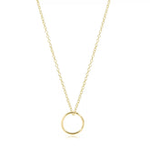 16" necklace gold - halo gold charm