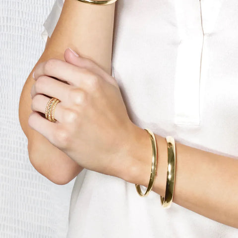 Cherish Gold Bangle Bracelet Small