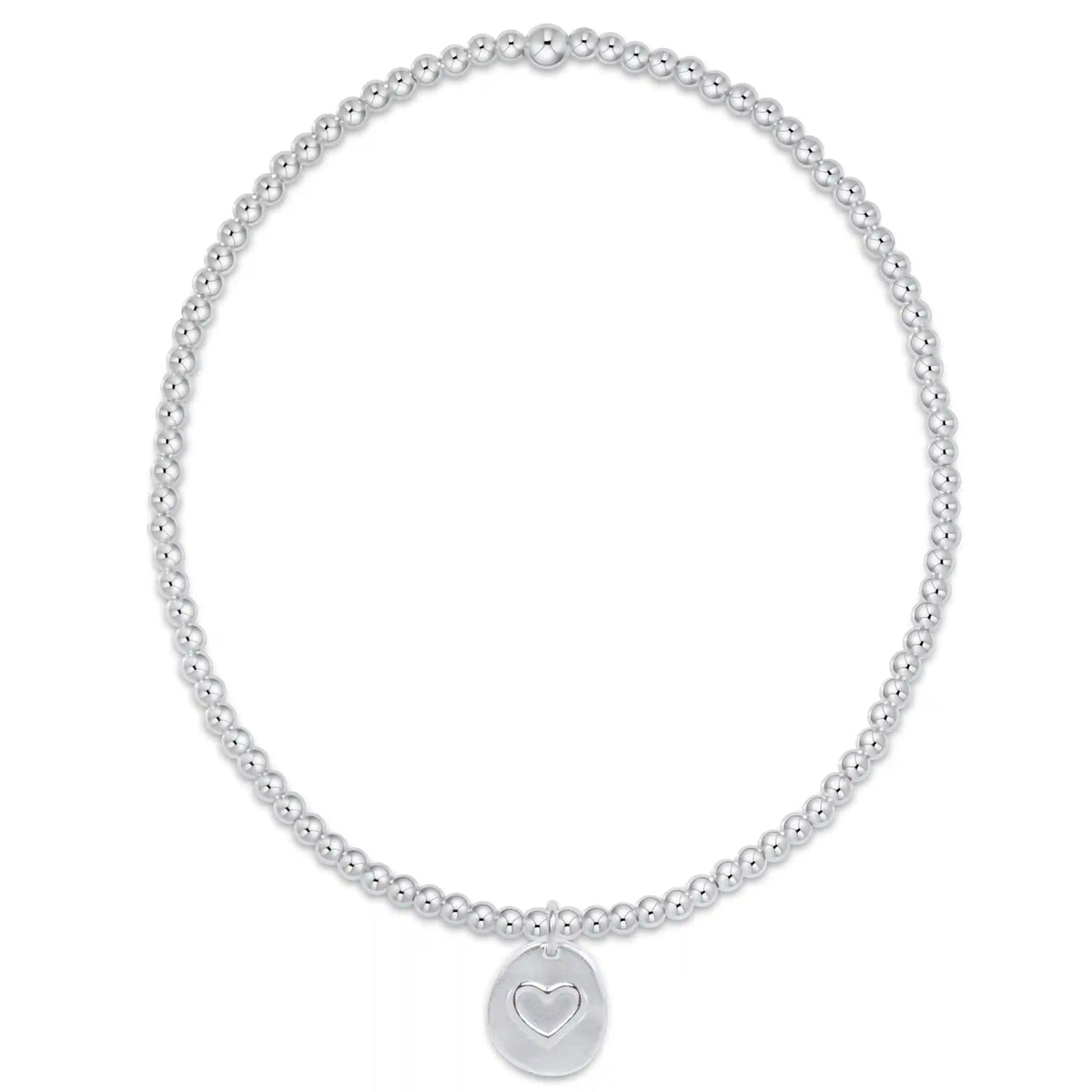 Classic Sterling 2mm Bracelet - Inspire Love Small Sterling Disc