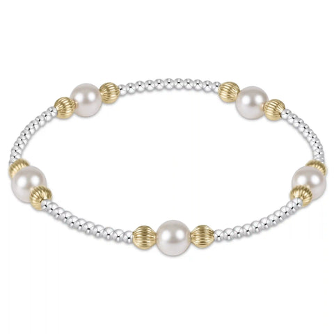 Purpose Pearl 6mm Dignity Mixed Metal Bracelet