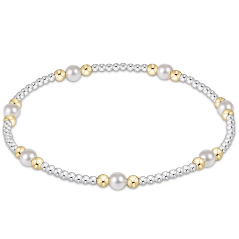 Purpose Pearl 4mm Mixed Metal Bracelet