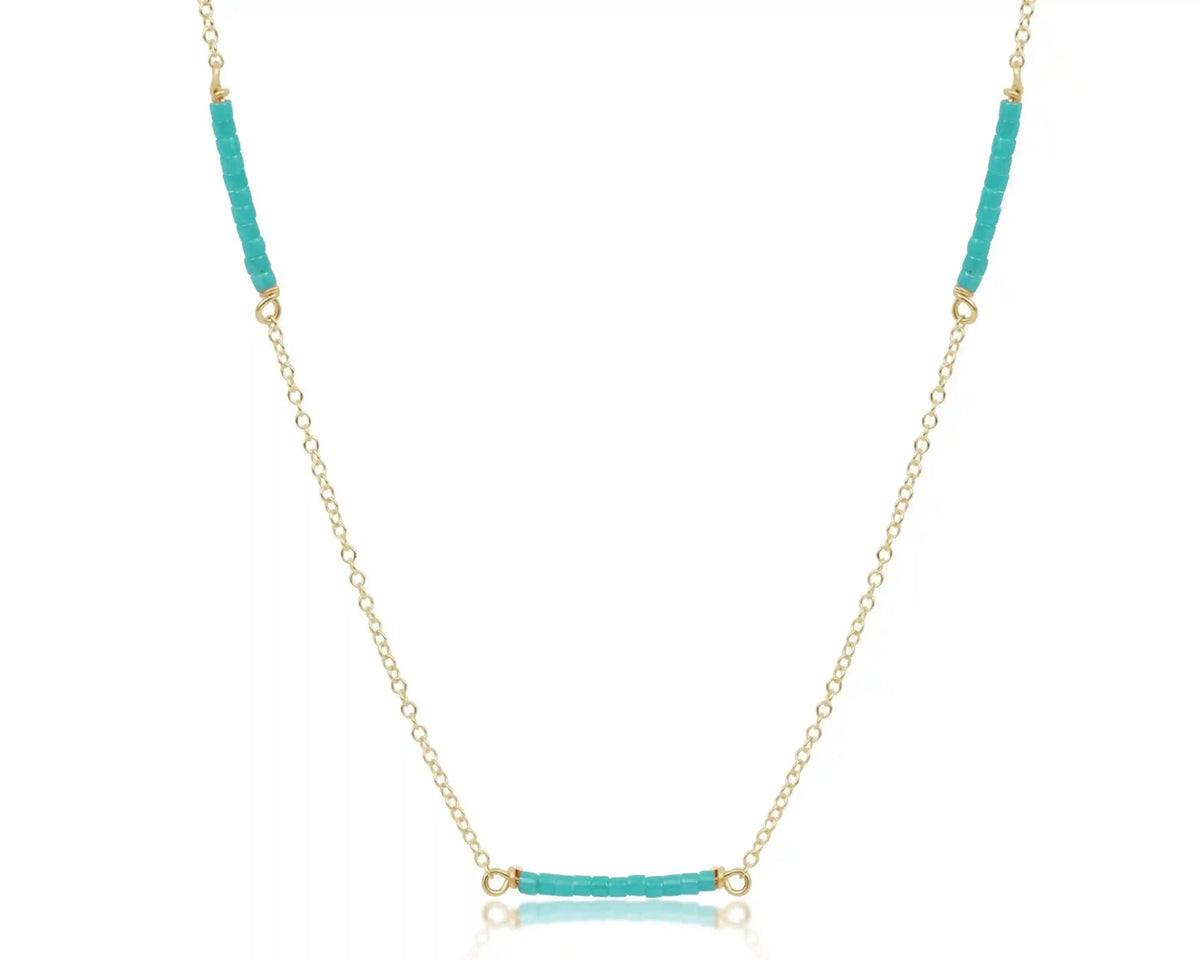 15" Choker Simplicity Chain Gold - Hope Bliss - Sea Glass