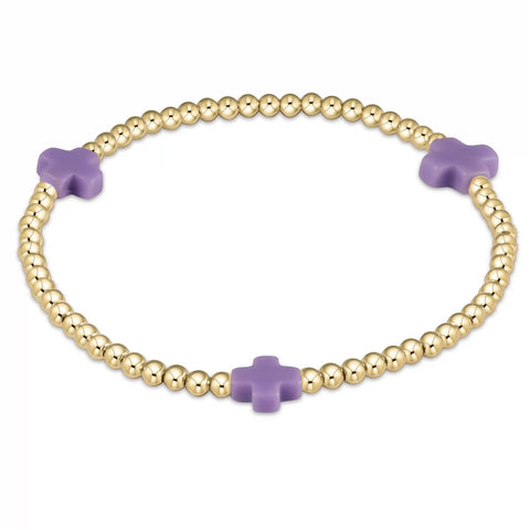 Signature Cross 3mm Gold Bracelet