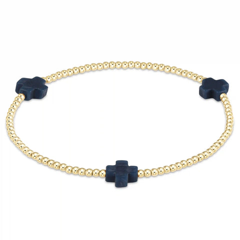 Signature Cross 2mm Gold Bracelet