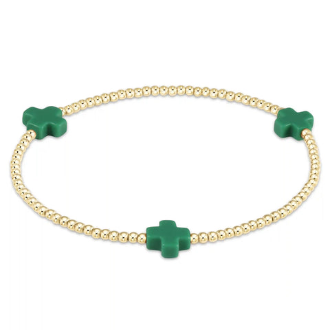 Signature Cross 2mm Gold Bracelet