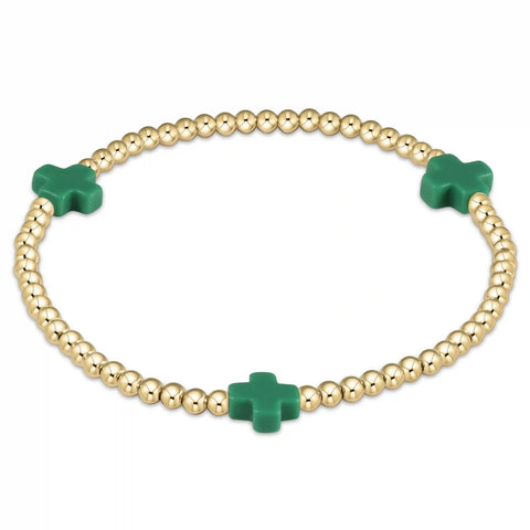 Signature Cross 3mm Gold Bracelet