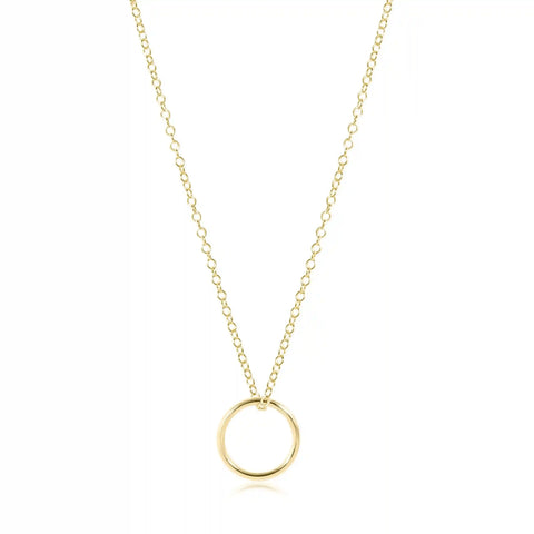 egirl 14" Necklace Gold - Halo Gold Charm
