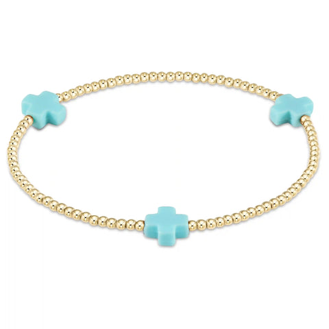 Signature Cross 2mm Gold Bracelet