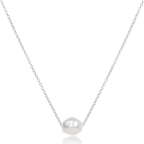 16" Necklace Sterling - Admire Pearl