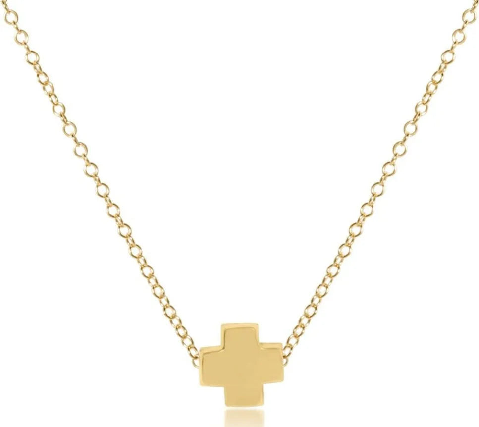 egirl 14" Necklace Gold - Signature Cross Gold