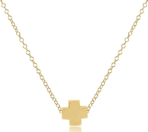 egirl 14" Necklace Gold - Signature Cross Gold