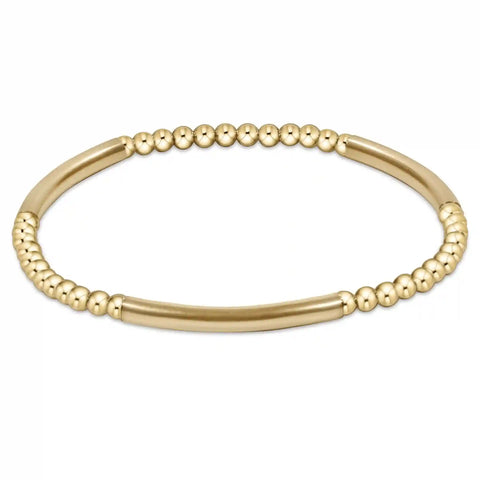 Bliss Bar Pattern Gold 3mm Bracelet