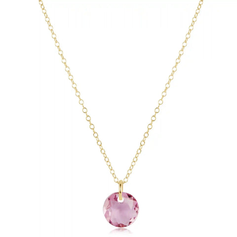 16" Necklace Gold - Reflection Small Charm - 02
