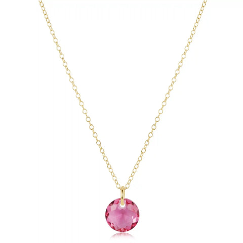 16" Necklace Gold - Reflection Small Charm - 10