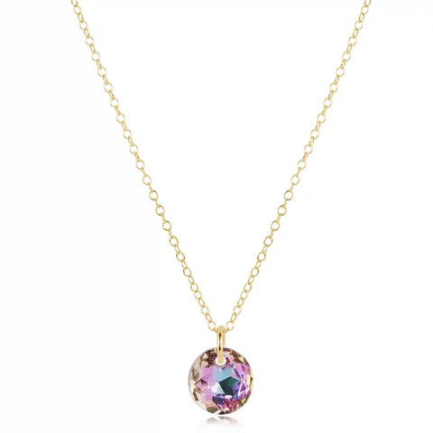 16" Necklace Gold - Reflection Small Charm - 06