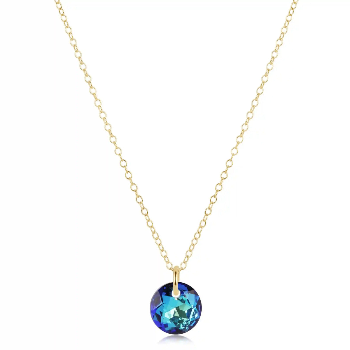 16" Necklace Gold - Reflection Small Charm - 12