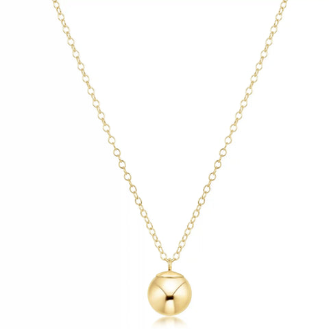16" Necklace Gold - Classic Gold 10mm Charm