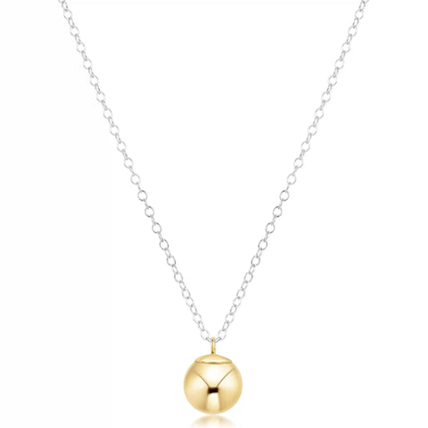 16" Necklace Mixed Metal - Classic Gold 10mm Charm
