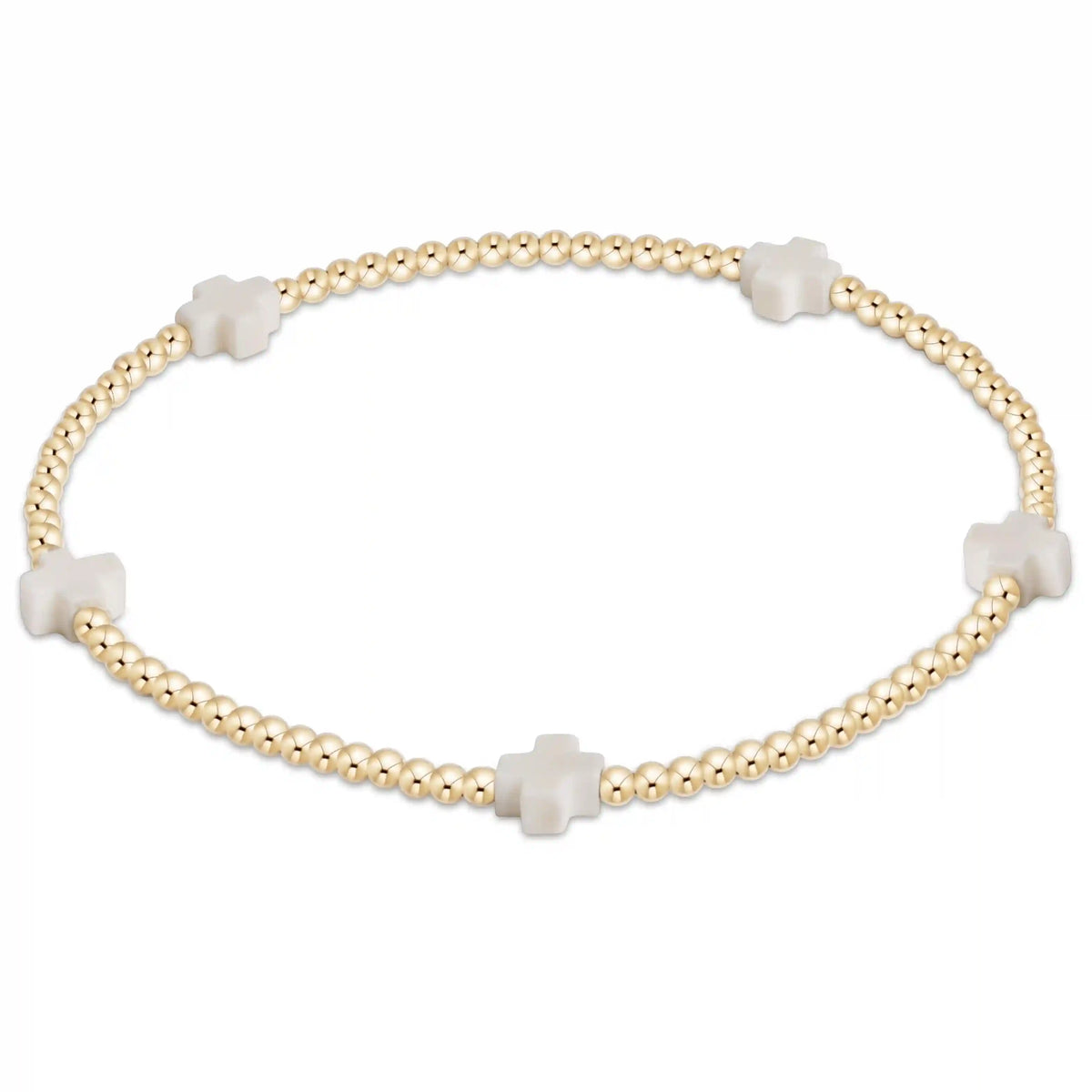 Signature Cross Small 2mm Gold Bracelet
