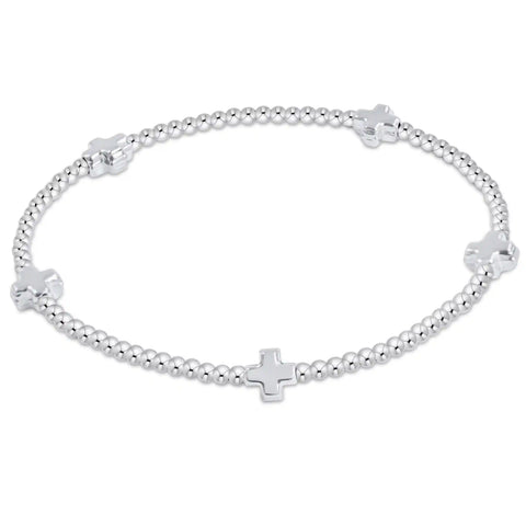 Signature Cross Small 2mm Sterling Bracelet - Sterling