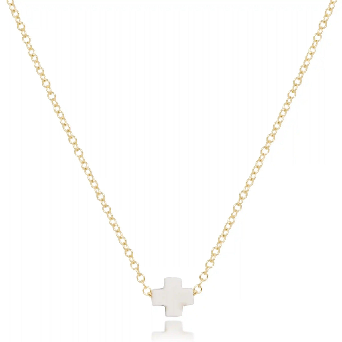egirl 14" Necklace Gold - Signature Cross Small