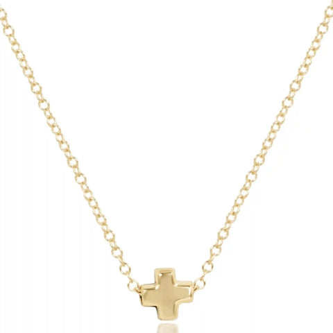 egirl 14" Necklace Gold - Signature Cross Small Gold