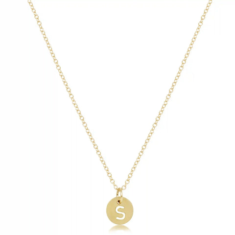16" Necklace Gold - Respect Small Gold Disc