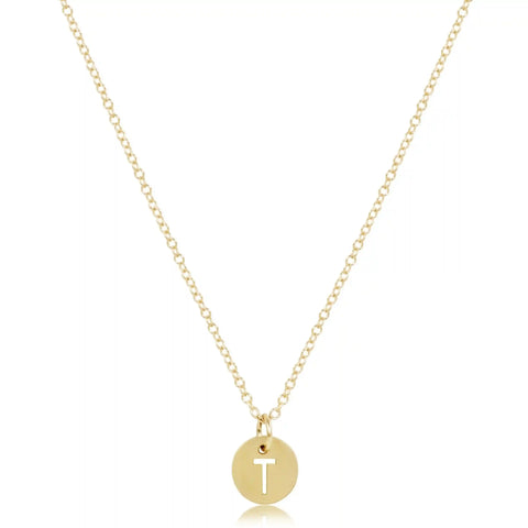 16" Necklace Gold - Respect Small Gold Disc