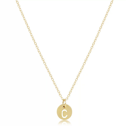 16" Necklace Gold - Respect Small Gold Disc