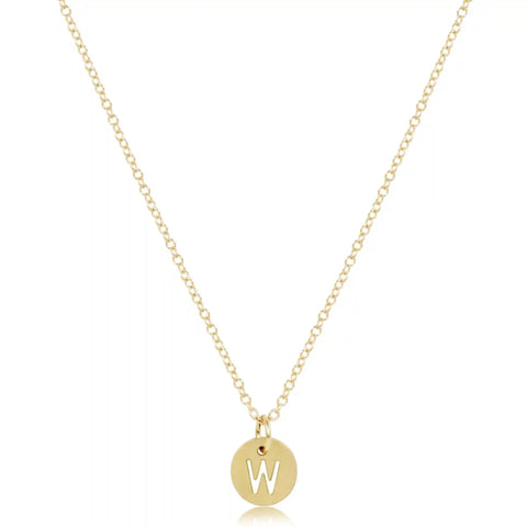 16" Necklace Gold - Respect Small Gold Disc