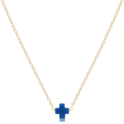 egirl 14" Necklace Gold - Signature Cross Small
