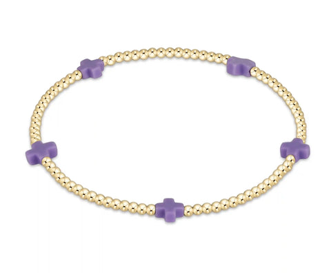 Signature Cross Small 2mm Gold Bracelet