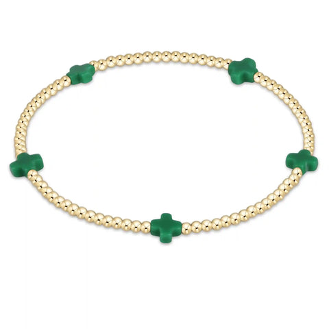 egirl Signature Cross Small 2mm Gold Bracelet