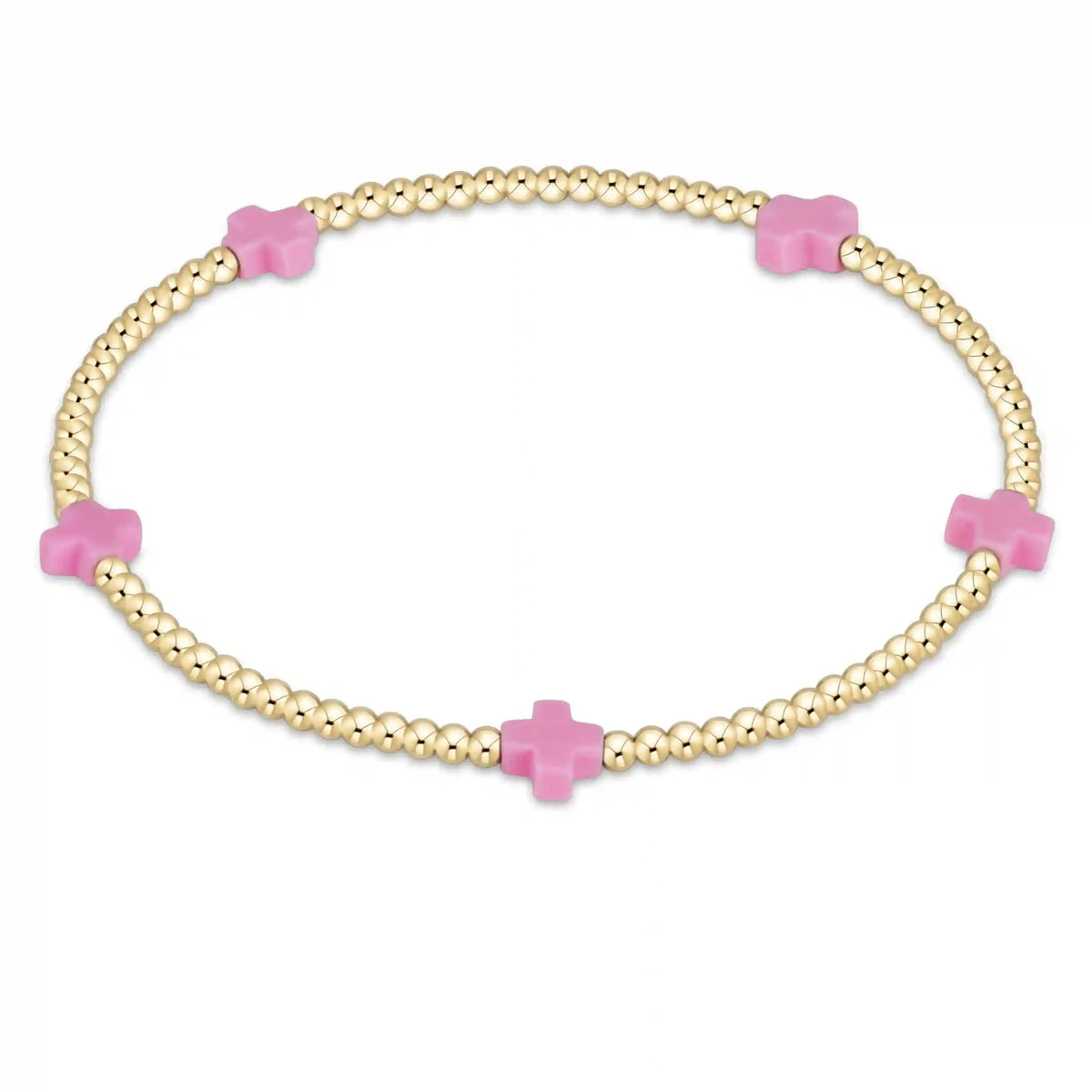 egirl Signature Cross Small 2mm Gold Bracelet
