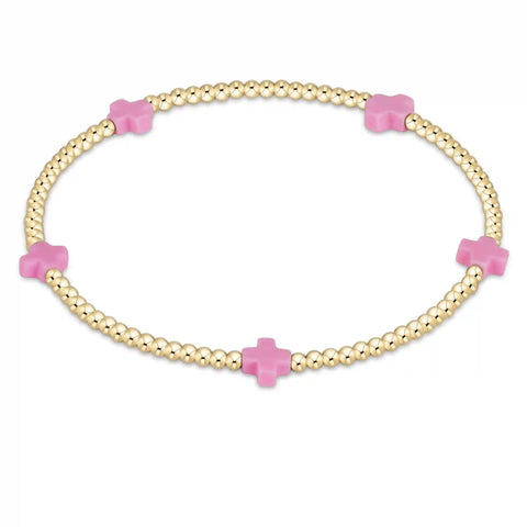 egirl Signature Cross Small 2mm Gold Bracelet
