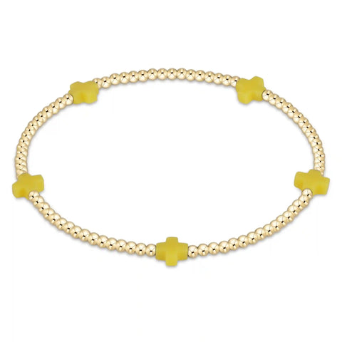 egirl Signature Cross Small 2mm Gold Bracelet
