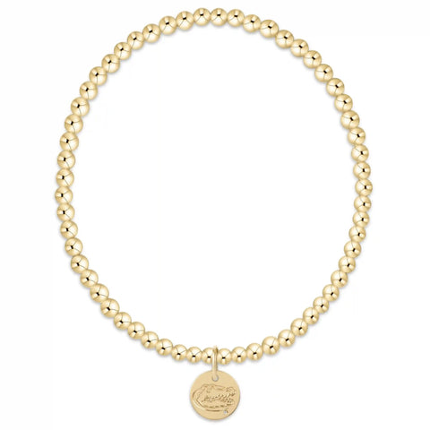 eCOLLEGIATE Classic Gold 3mm Bracelet - Florida Disc