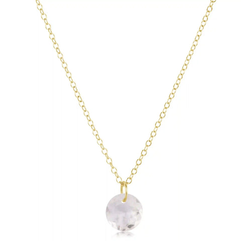 16" Necklace Gold - Reflection Small Charm - 04