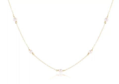 Choker Simplicity Chain Gold - Pearl 4mm