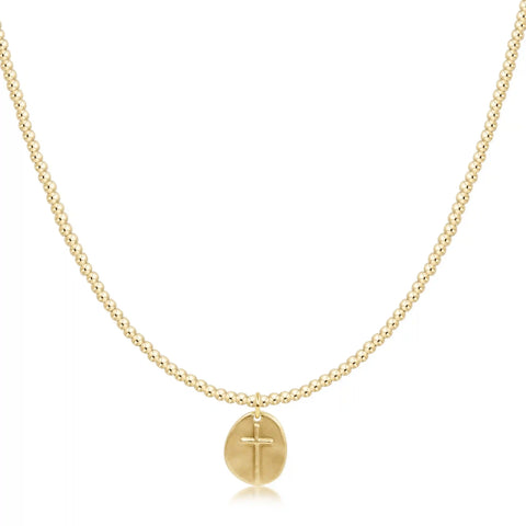 Choker Beaded - Classic Gold 2mm - Inspire Small Gold Disc