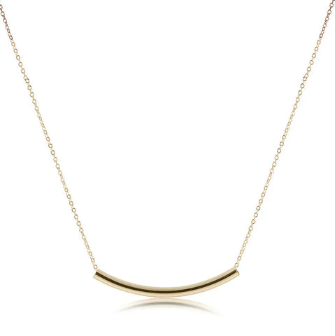 16" Necklace Gold - Bliss Bar Smooth Gold