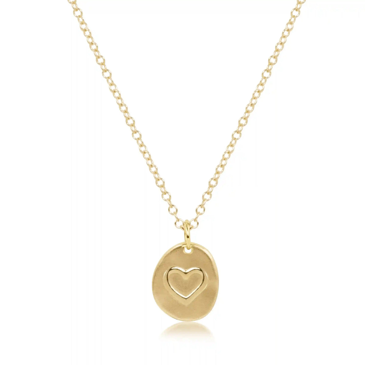 16" Necklace Gold - Inspire Love Small Gold Disc