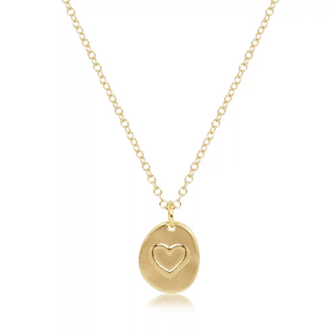 16" Necklace Gold - Inspire Love Small Gold Disc