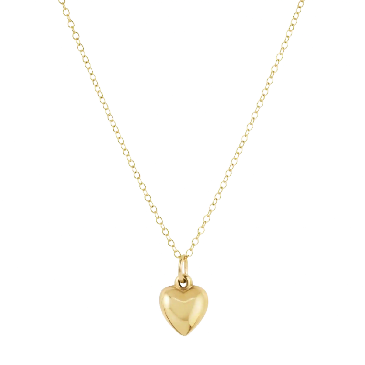egirl 14" Necklace Gold - Love Plush Small Gold Charm