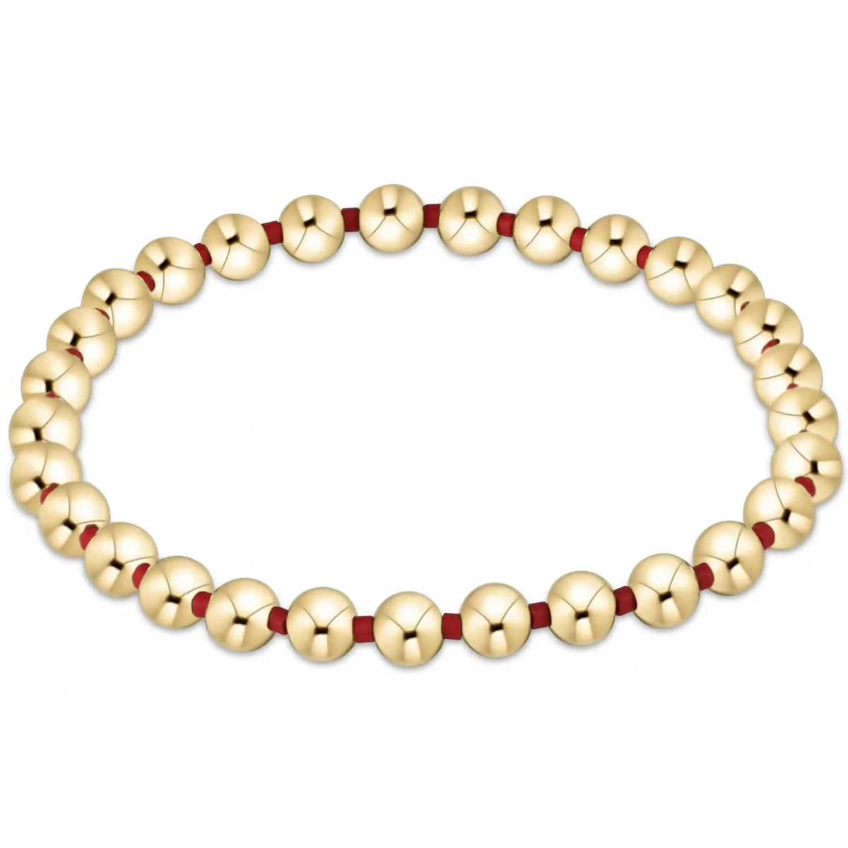 Gameday Hope Grateful 5mm Bead Bracelet - Crimson