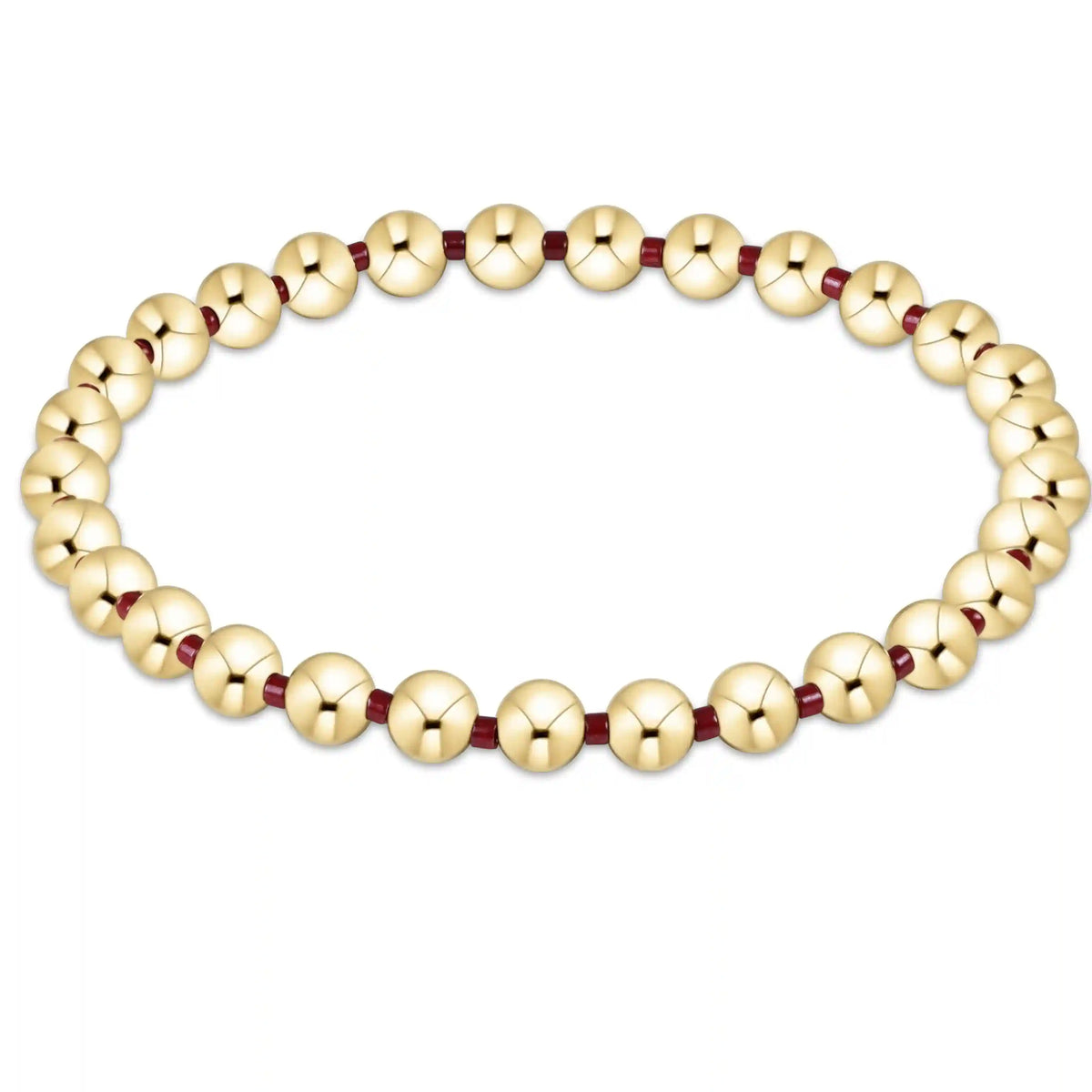 Gameday Hope Grateful 5mm Bead Bracelet - Wine