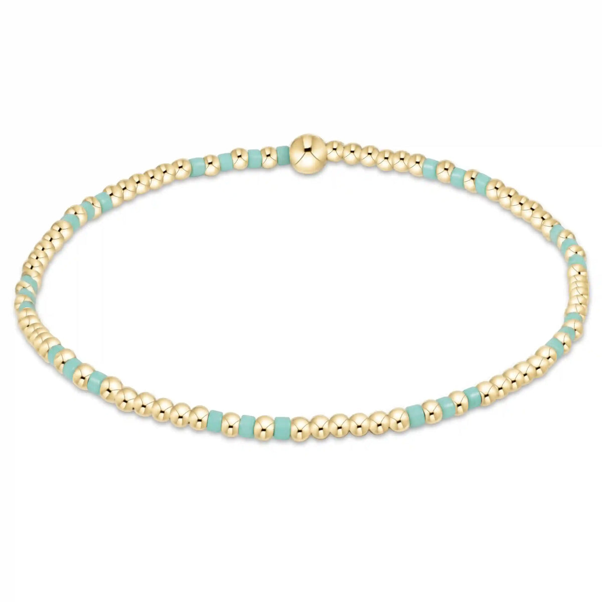 Hope Joy Pattern 2mm Bead Bracelet - Mint