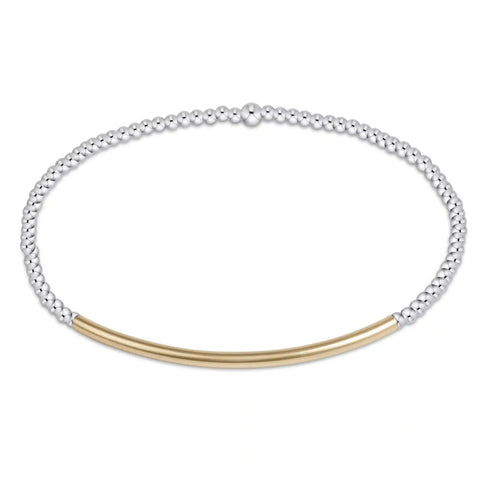 Bliss Bar Gold 2mm Mixed Metal Bracelet