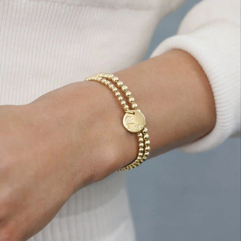 eCOLLEGIATE Classic Gold 3mm Bracelet - Ole Miss Disc
